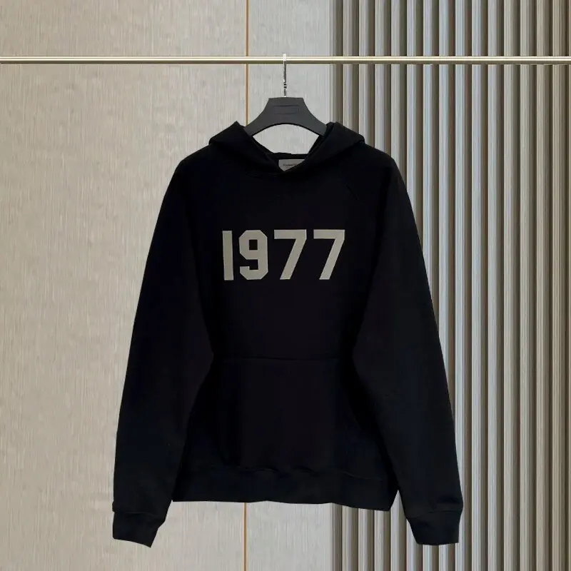 Hoodies Men's Sweatshirts Flocking Oversized 100% Cotton Extra High Quality