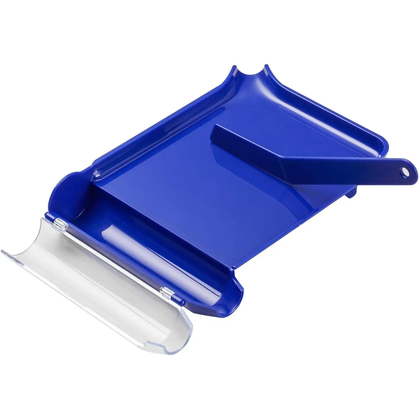 Medarchitect Right-Hand Plastic Pill Counting Tray with Spatula, Blue L-Shape Healthcare Medical Supply