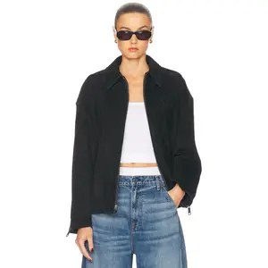 GRLFRND Alek Suede Jacket in Black