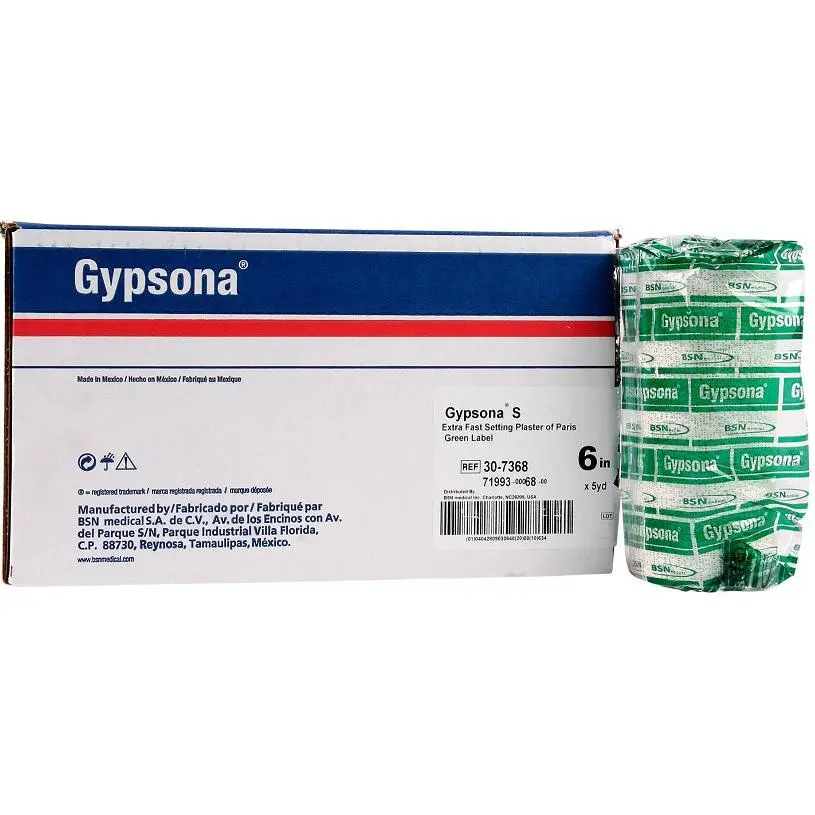 Gypsona S Plaster of Paris Bandages 6 In x 5 Yrd - 12 Rolls