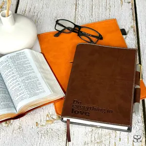 SETTINI Brown Do Everything in Love Refillable Journal Double Pen Holder