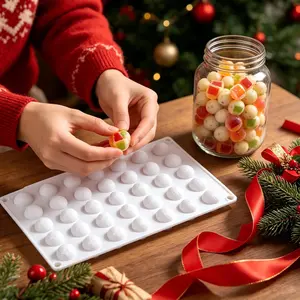 35-Hole Mini Round Silicone Mold, Cake Decorating Tool, Chocolate Mold, Ice Cube Mold, Jelly Mousse Dessert Making Mold