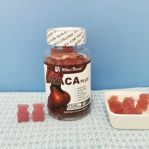 Wins Town Extra Strength 1500mg Maca Plus - 60 Vegan Gummies for Daily Vitality, 60 Count