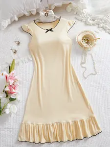 Women's Casual Home Sleepwear Dress, Comfortable Loungewear Gown for Ladies, Soft & Cozy Nightgown for Daily Wear