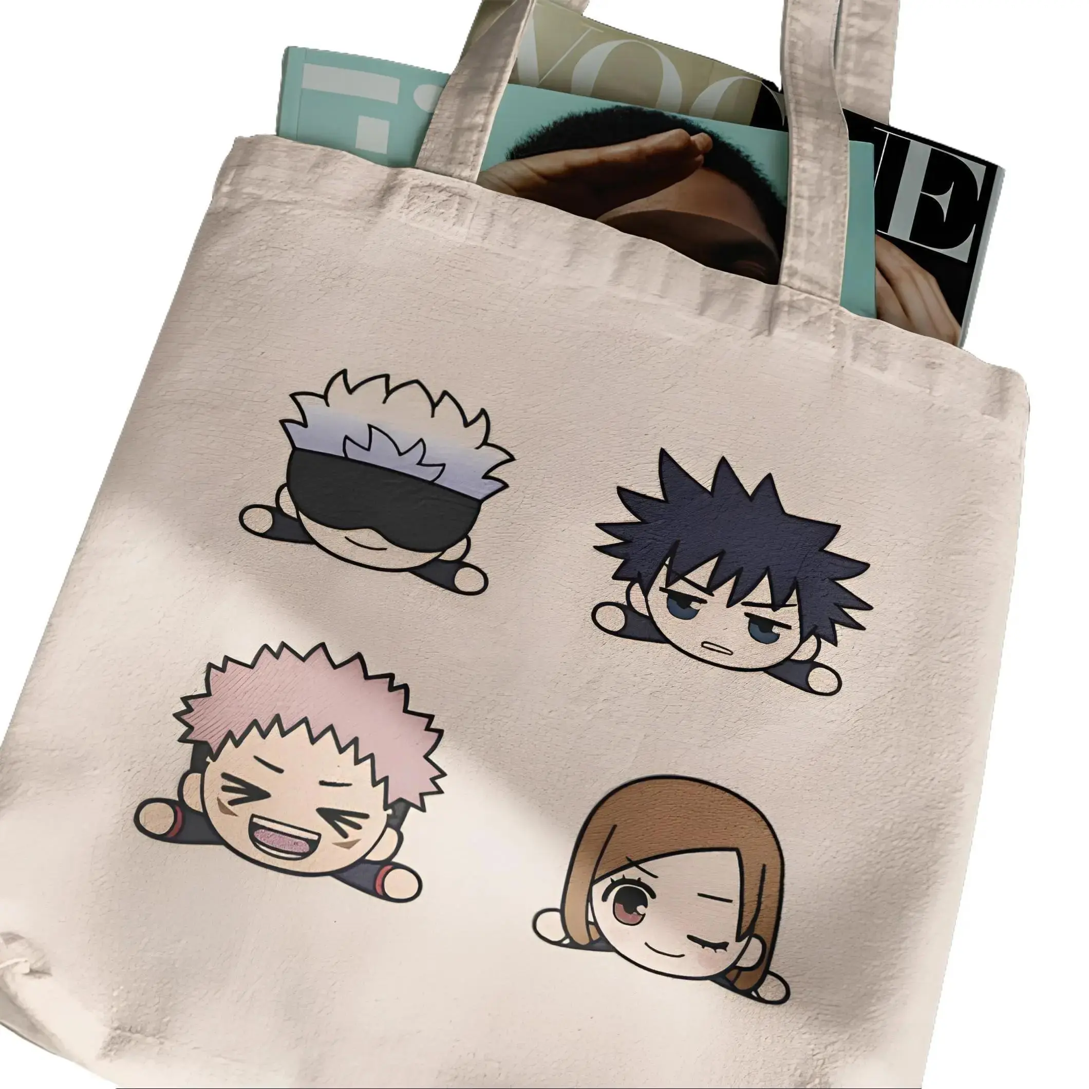 Jujutsu Kaisen Tote Bag - JJK Characters Anime Bag - Anime Merch - Eco Tote Bag - Anime Lover Gift - Birthday Gift Gojo Satoru/Itadori Yuji