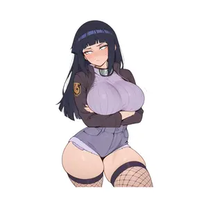Hinata Inspired Anime Sticker, Cute Ninja Waifu Decal, Laptop Tumbler Car Window Anime Fan Gift
