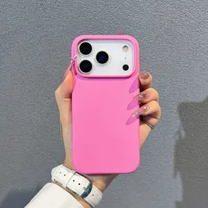 Fundas Silicone Case for iphone 17 pro max screen protector Shockproof Liquid Silicon Protective Phone Back Cover for iphone 17