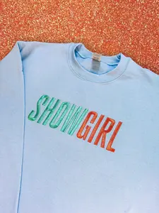 SHOWGIRL embroidered crewneck sweatshirt