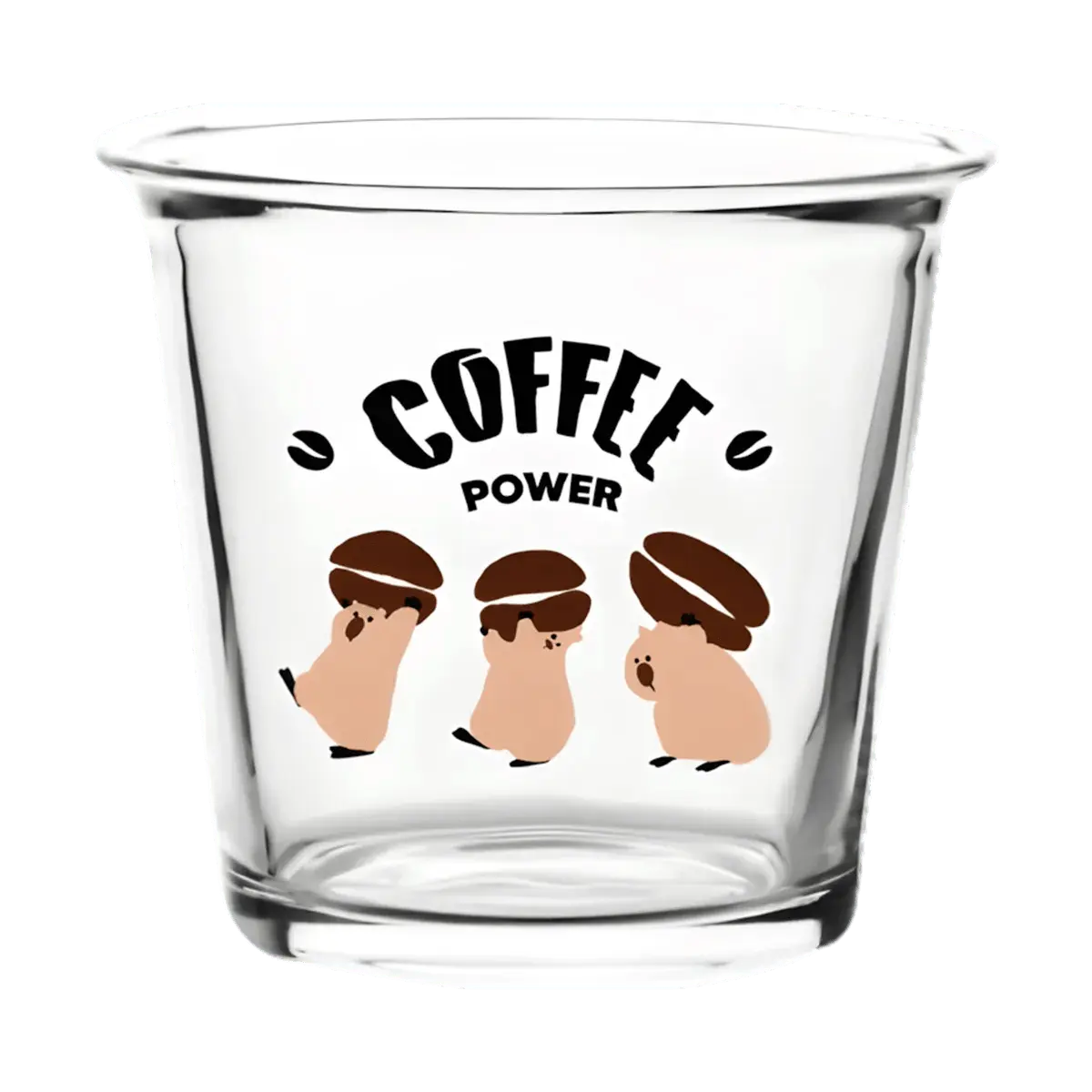 KawashimaYa Capybara Glass Mug Cup - Cute Ins Style 330ml Clear Juice Milk Beverage Tumbler for Coffee Lovers, Kawaii Animal Drinkware