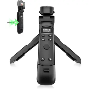 for  Tripod with Rechargeable Remote Control -    Grip with OLED Screen for Vlogging for  G7X III, G5XII, SX70 HS, EOS RP, EOS R, R5, R6, M50, M50 II, 77D, 250D, T8i