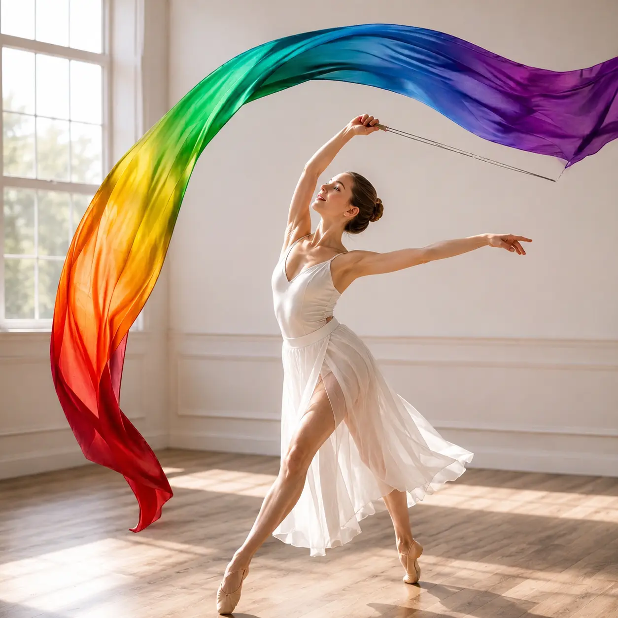118" Dance Streamer Ribbon with Extendable Rod for Praise Dance & Worship Dance