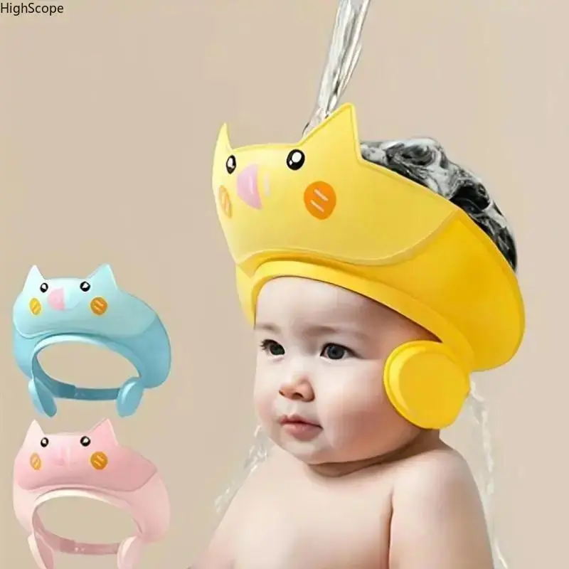 Unisex Waterproof Shower Cap - Adjustable Loose Fit, Eye Shield, Shampoo Stays Out, Easy-to-Wash Sports & Outdoor Hat, All-Season Daily Bath Accessory