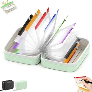 A7 Waterproof Medicine Box, 14 Zippered Pouches, Large Capacity, BPA-Free, Color-Coded, Reusable Travel Medication Organizer