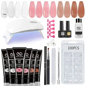 6 Color Nail Extension Gel Kit, Poly Gel Set for Nail Art Diy, Builder Gel Nail Enhancement Kit for Women & Girls, Manicure, Polygel Nail Kit