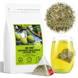 Soursop Graviola Leaf Tea Bags,1.25g x 50 Count Natural Pure  Soursop Leaves,Made With Natural Materials Corn Fiber Tea Bag- Non-GMO - Caffeine-free Tea - Support Digestive & Healthy Skin Beverage