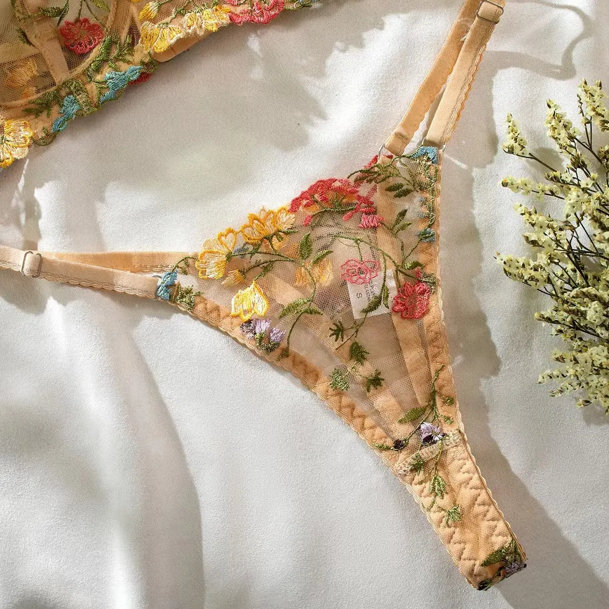 European-style Sexy See-Through Rural Yellow Floral Lingerie Set, Floral Embroidery Lingerie Set - Adjustable Lace Bra & Tie-Side Panty, Delicate Sheer Underwear with Adjustable Fit, Romantic Design ,pastoralism - TikTok Shop European-style Sexy See-Through Rural Yellow Floral Lingerie Set, Floral Embroidery Lingerie Set - Adjustable Lace Bra & Tie-Side Panty, Delicate Sheer Underwear with Adjustable Fit, Romantic Design ,pastoralism - TikTok Shop