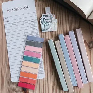 Everything but the book- magnetic bookmark, annotating tabs, highlighters and a reading log bookmark