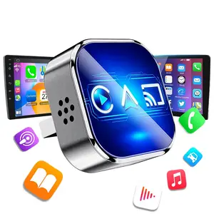 Wireless CarPlay Adapter, 2-in-1 Carplay Wireless Adapter for iPhone and Android, Mirror Link Screen Mirroring, Bluetooth 5.0, Fast Connection, No Delay, Hands-Free Calls, Auto-Reconnect, Car Video Players, Car Accessories