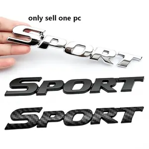 1PC Upgrade Your Car with this Stylish 3D ABS Sport Emblem - Perfect for Auto Decoration! Sport Emblem Badge Door Decal Auto Accessories for Universal