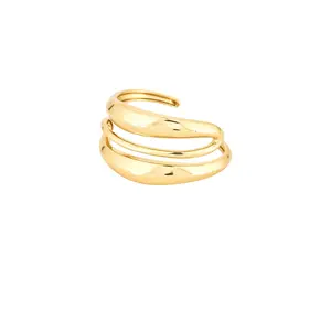 Epifene Abstract Arm Cuff in Gold