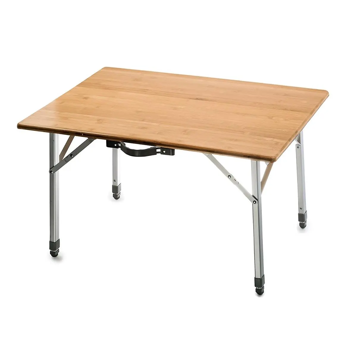 Camco C1W-51895 Compact Bamboo Foldable Table with Lightweight Aluminium Legs, Ideal for House, Home/Office Use, Foldable Picnic Tables