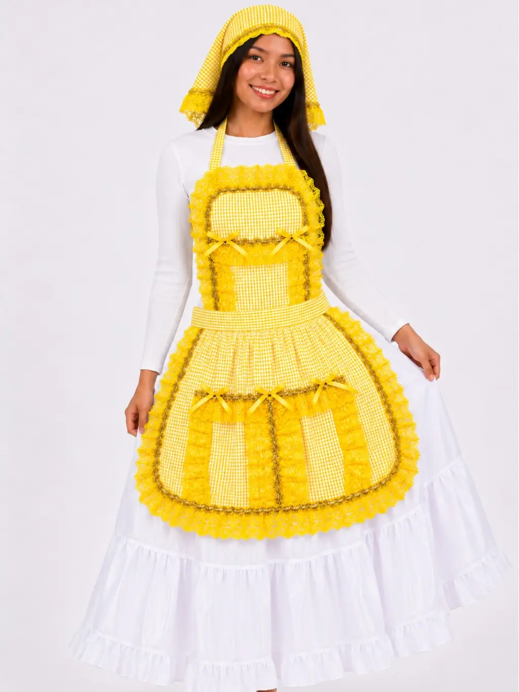 Ochun Apron Set with Handkerchief/Hat