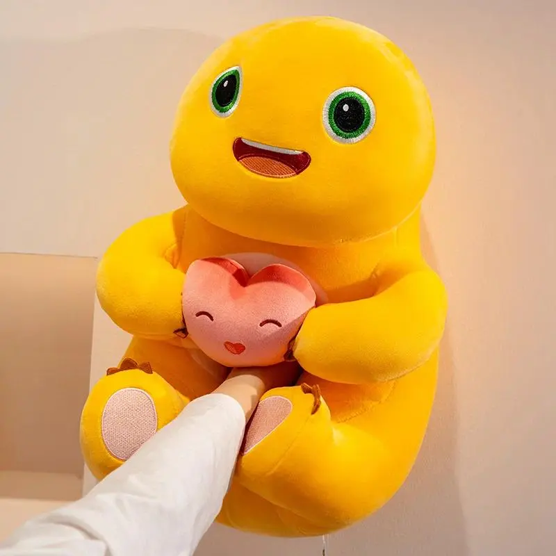 Cute Kawaii Nailong Peluche Milk Dragon Plush Toy Stuffed Animals Dinosaur with Heart Rose Flower Cuddly Plushie for Kids Gift