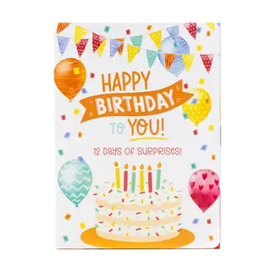 Set of 10 - Fill It Yourself Empty Birthday Gift Boxes with 10 White Internal Trays - 12 Day DIY Gift Box for Creative Gifting