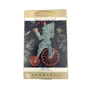 Uncle Sam Diecast Christmas Ornament - Patriotic Tricycle Design - Festive Holiday Decoration for Tree or Anywhere - Heavy and Durable Material - Satin Ribbon for Easy Hanging - Perfect Gift for Patriotic Friends and Family - No Battery Required