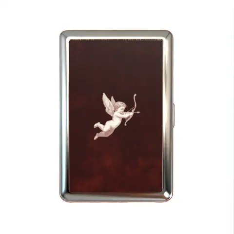 Vintage Metal Wallet Card Holder Tin Box – Business Card, ID & Small Trinket Case