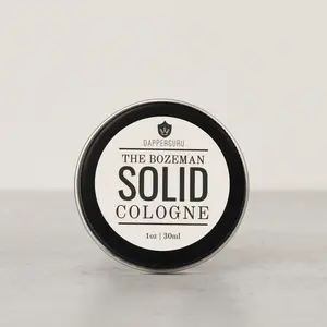 Bozeman Solid Cologne for Men - Cedar, Musk, Lavender, Vanilla Notes - Handcrafted in Montana