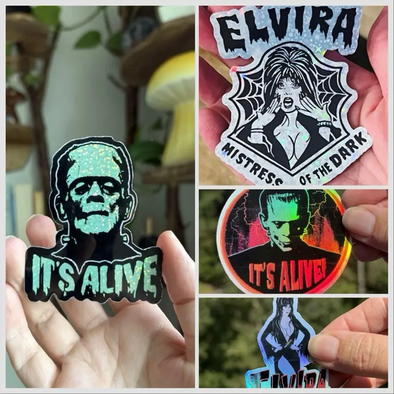 Holographic Retro Spooky Frankenstein - It’s Alive  | Elvira | Halloween Horror Sticker