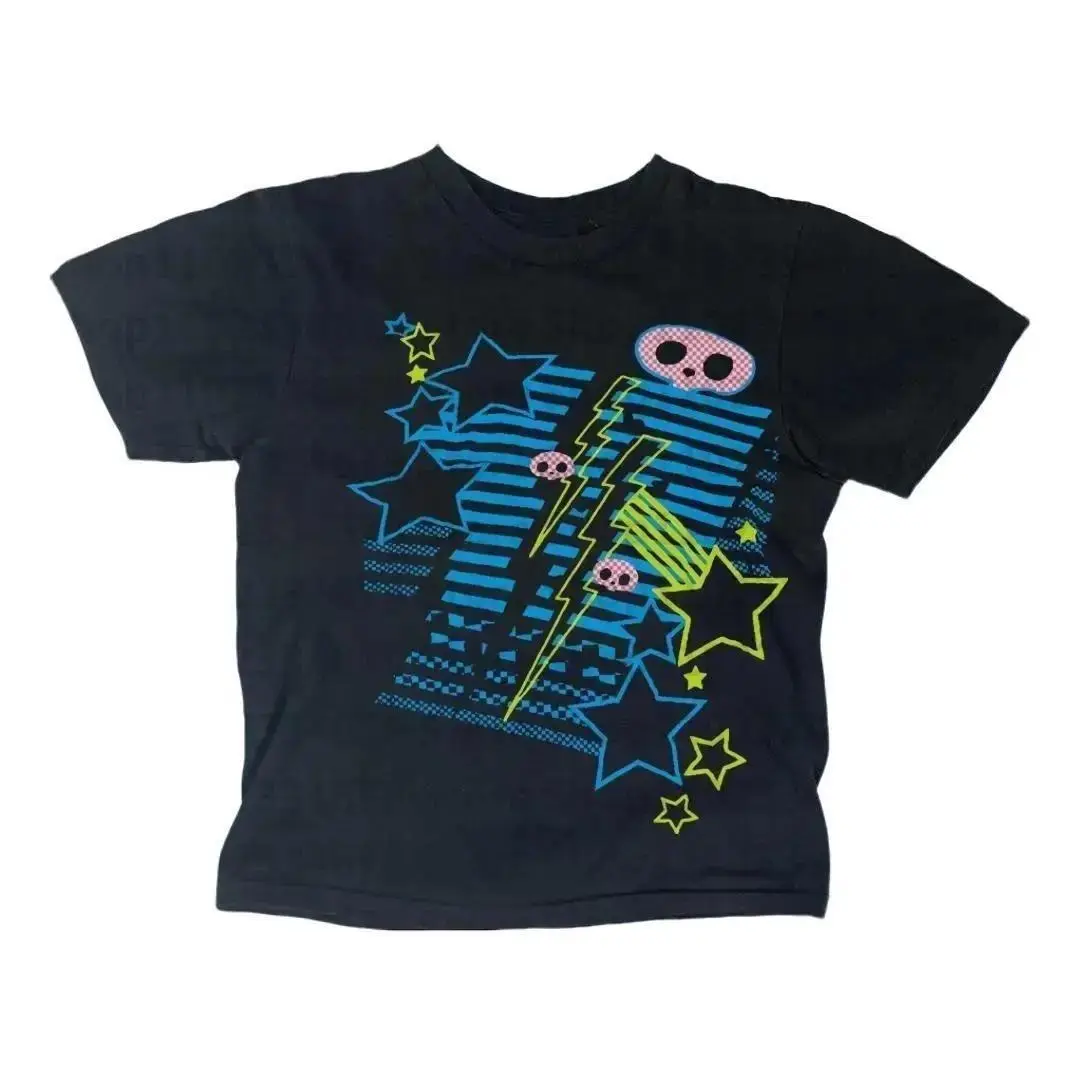 Summer Vintage Women Casual Baby Tee, Gothic Emo Girl Tops, Grunge 2000s, Emo Scene 2000s Clothes, Y2k Top Women Streetwear Shirt, Gift For Girlfriend