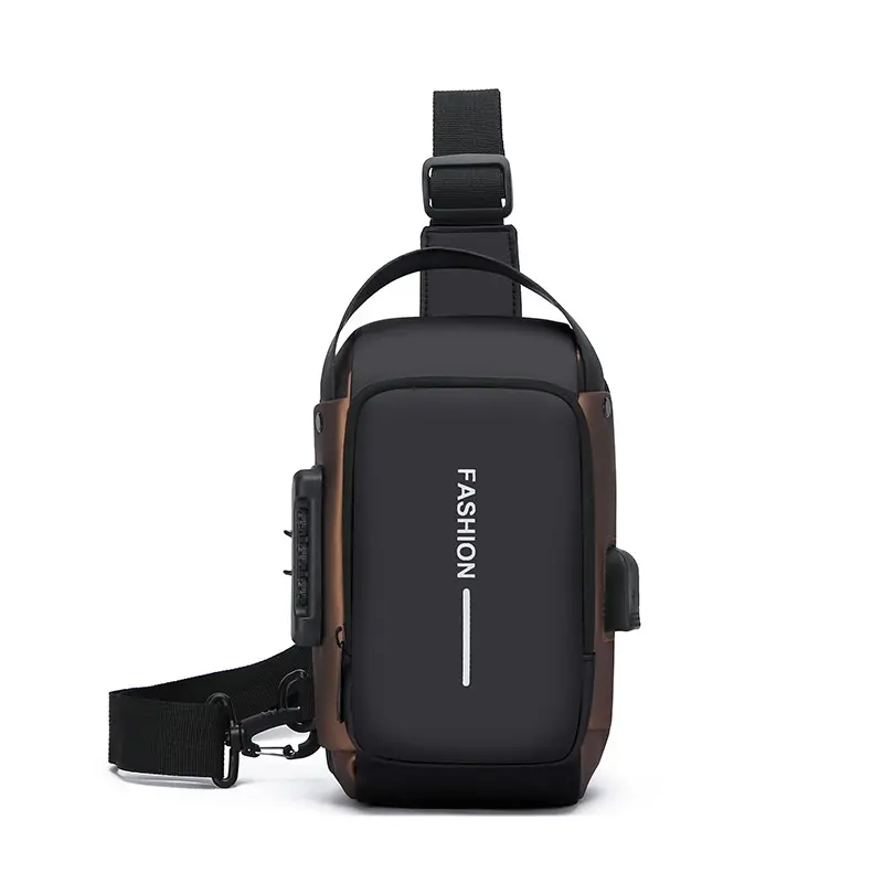 Men's Anti-Theft Chest Bag with Combination Lock — Durable Oxford Fabric, Adjustable Shoulder Strap; Ideal for Motorcycling and Casual Sports; Crossbody Style with a Summer Vibe