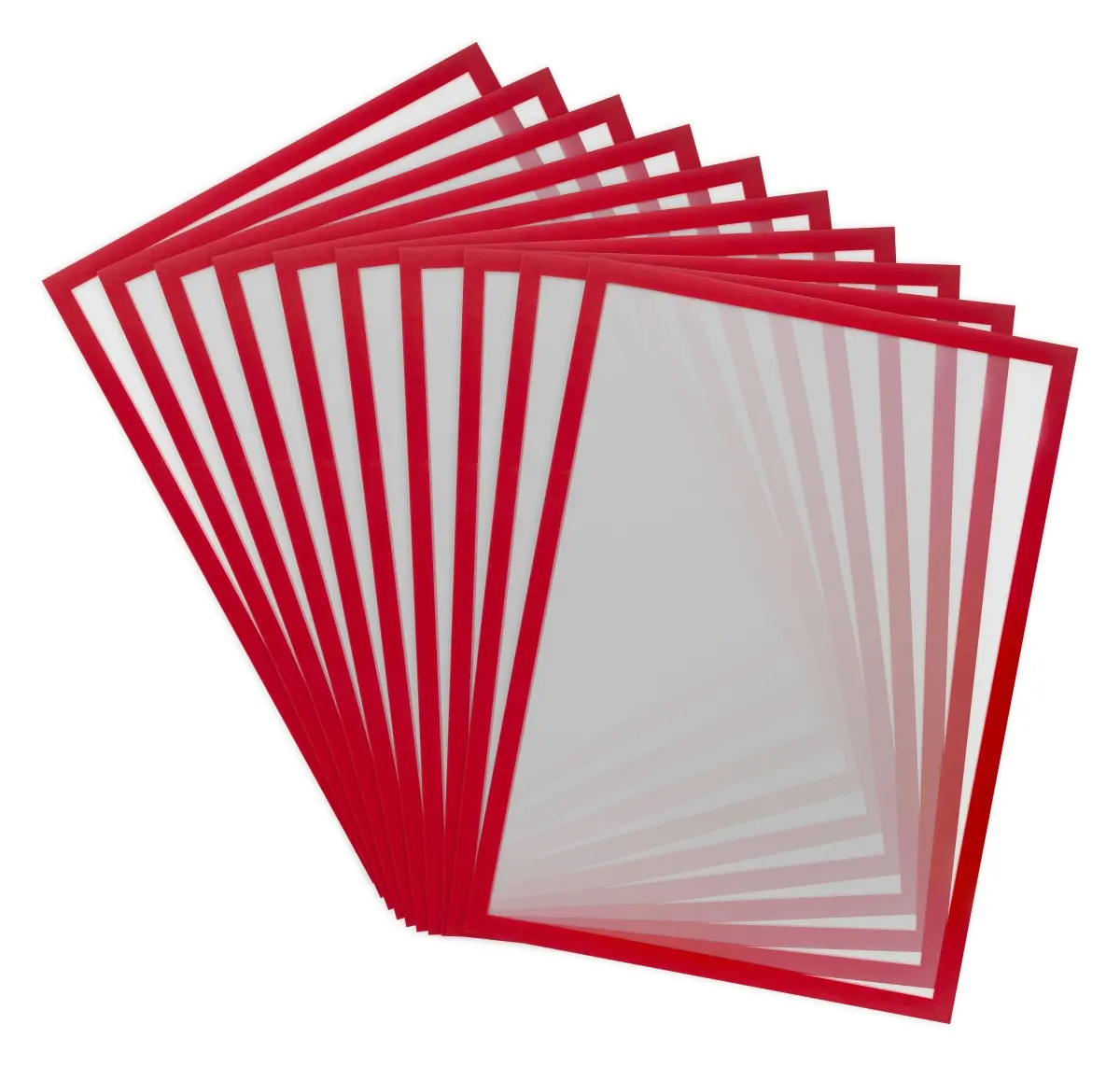 212 MAIN Magnetic Pro Display Frames - 10-Pack A3 Size (17.25x12.5 in) Red Border PVC Anti-Glare Surface, Landscape Mode Square Corner Home Decor Photo Frames