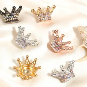 Crown beads, suitable for pens, keychains, a set of 3, very suitable for office stationery, gifts for writing enthusiasts, beaded pen beads DIY jewelry making projection decor