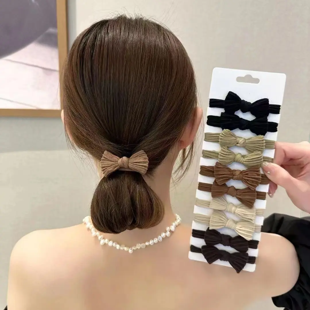 Trendy Earth Tone Knotted Hair Ties - Soft Elastic Scrunchies for All Hair Types