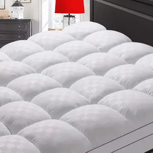 Mattress Topper King,Thick Mattress Pad Cover for Back Pain,Cooling Mattress Protector with 8-21 Inch Deep,Overfilled Down Alternative Filling