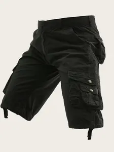 One men’s outdoor fashion streetwear cargo shorts with multiple pockets