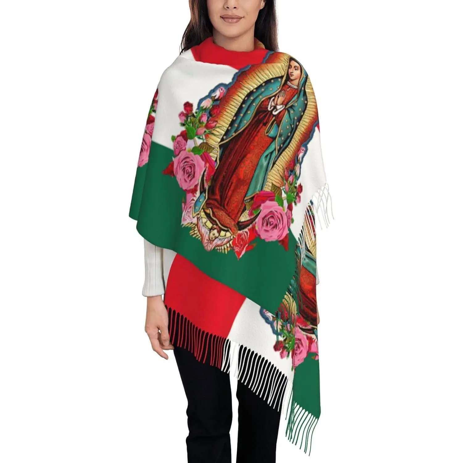 Virgen de Guadalupe scarf women Virgin Mary scarf shawl catholic shawls
