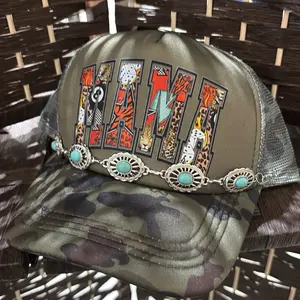 Mama Turquoise Camo trucker Hat
