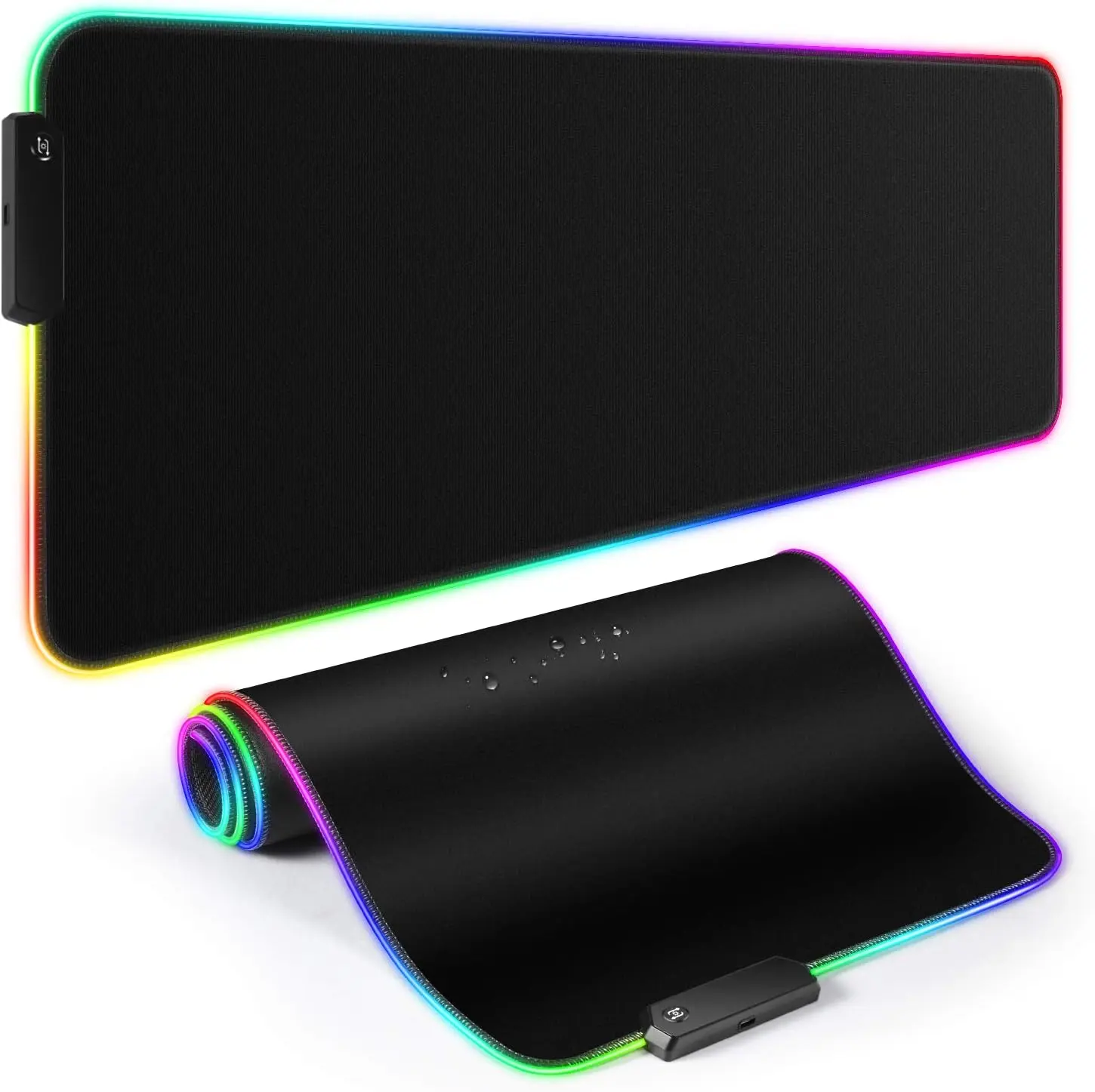 Mouse Pad Gaming Large Mouse Pads for Keyboard and Mouse Extended RGB Mouse Mat, 12 Lighting Modes, Waterproof, Non-Slip Rubber Base XXL Mousepads for Desk Computer PC Laptop-31.5 X 12inches