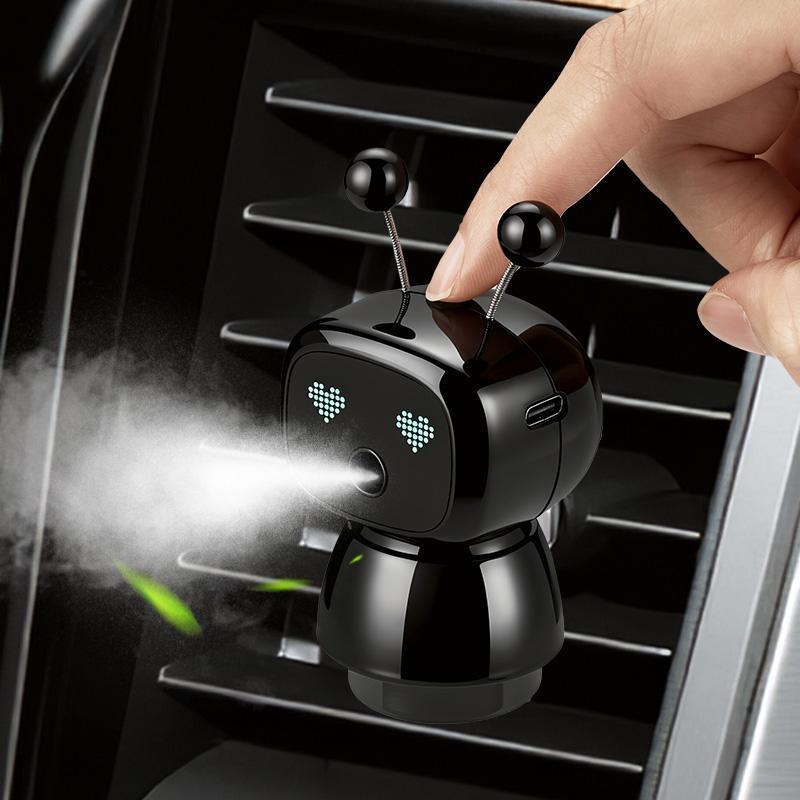 2026 V3 Upgrade Intelligent Robot Aromatherapy Car Diffuser - Auto Accessories for Cars, Aromatherapy Machine with Fine Spray, Fillable Design, 4-Gear Adjustment, Vibration Sensing, Large Capacity Long-Lasting Scent