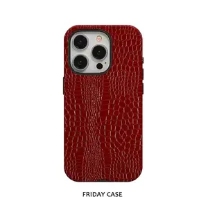 Fashion Red Print Pattern Phone Case for iPhone 11 to 17 , 3D phone case