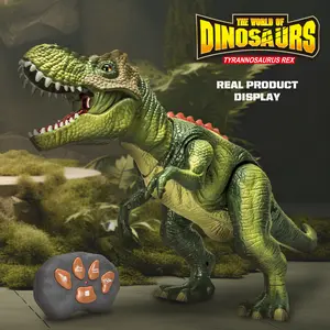 Educational Remote Control Dinosaur Toy, Light Spray Mode, Walks, Realistic Sound Interaction, Suitable for Ages 4+