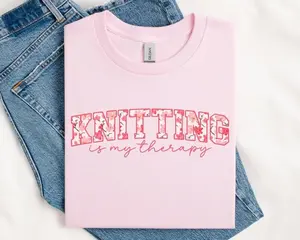Funny Knitting T-Shirt, Knitting Lover Tee, Sarcastic Knitter Shirt, Knitting Gift for Mom or Grandma Cotton Crewneck