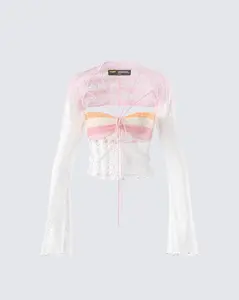 Vanessa Pink Sequin Knit Top