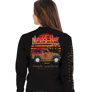 Simply Southern Messy Hair Long Sleeve T-Shirt