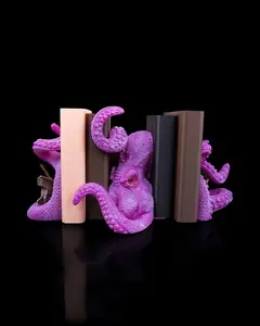 Aesthetic Organizational Kraken Bookends, Ideal for Fantasy, Nautical Bookshelves (Office Desk Organizers & Stationery Supplies), Aesthetic Organizational Bookends