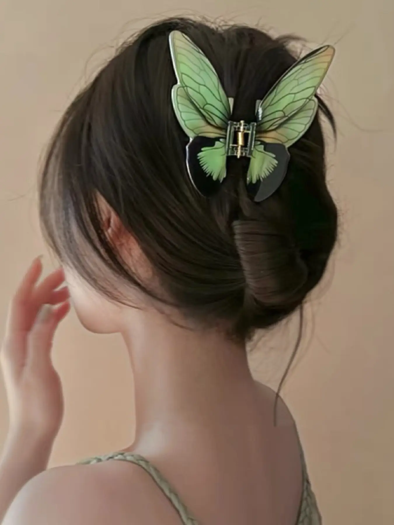 Butterfly Design Hair Claw, Colorblock Cute Hair Accessories for Women & Girls, Minimalist Headwear Suitable for Thick Hair, Cute Hair Clip, Super Cute Clips, Hairclips